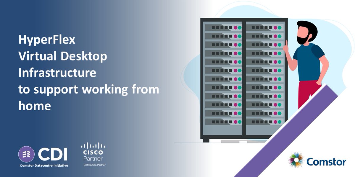 WestconSSA's tweet photo. Once connected and secure, employees need a seamless user experience and virtual desktop infrastructure to keep the apps running. Find out more about this new HyperFlex VDI bundle #welovedatacenter #weareComstor https://t.co/bRokszrGp8 https://t.co/S5qSuHTmaj