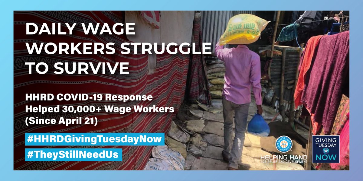 HelpingHandUSA's tweet photo. 30,000+ Daily Wage Workers Helped
https://t.co/j5YTB956jg

#GivingTuesdayNow #TheyStillNeedUs #ShareYourPlate #Ramadan2020 #HHRDGivingTuesdayNow #DailyWageWorkers https://t.co/IGfEzJeDSy