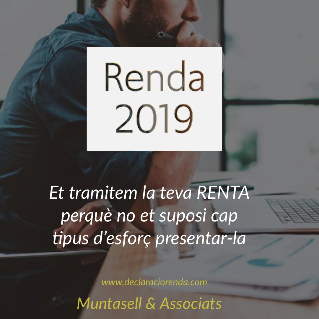 muntasell's tweet photo. Encara no tens la teva Declaració de la Renda? Consulta'ns! #Renta #Delacaraciorenda https://t.co/T9aZu7lW18 https://t.co/PPd6sj9s5i