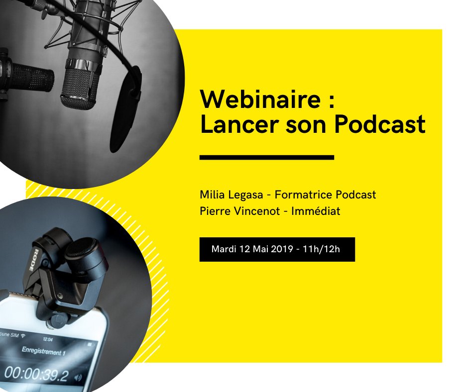 J-5 avant le premier #webinaire de <a href="/Immediat_/">Immédiat</a> pour connaître les clés pour se lancer dans le #podcast app.livestorm.co/immediat/lance…