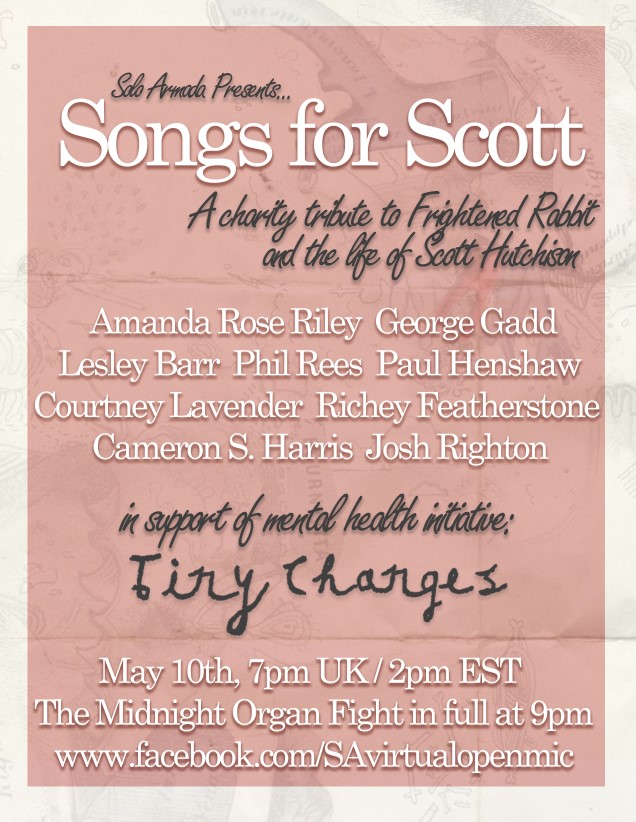 frankturner's tweet image. Check it out! This Saturday, lots of @solo_armada people doing a @FRabbits livestream for @tinychanges - great music, great cause. All info here: facebook.com/SAvirtualopenm…