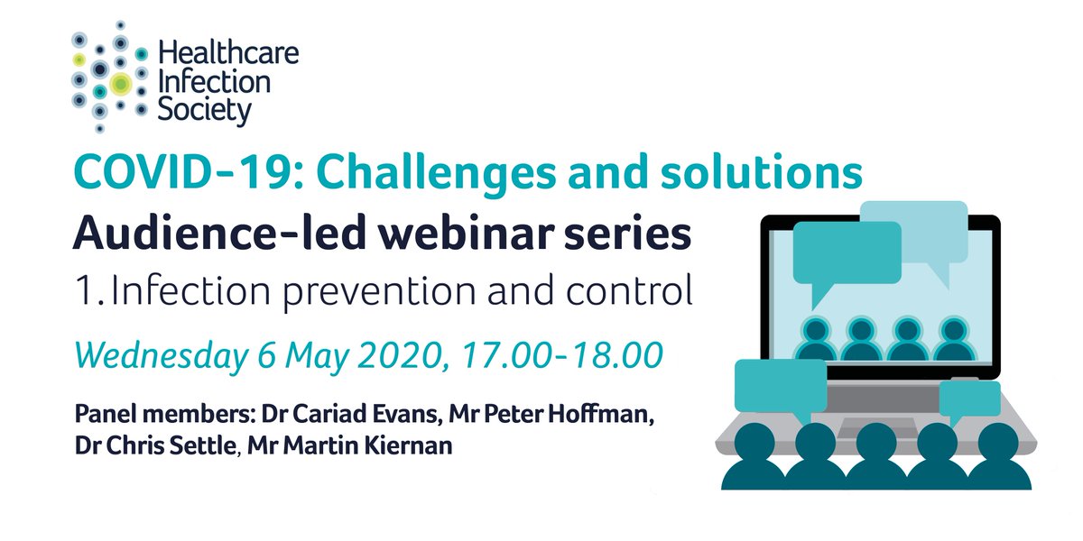 HIS_infection's tweet image. A reminder to register for our COVID-19: Challenges and solutions webinar taking place at 17.00 today. Our expert panel will be discussing infection prevention and control. Register now bit.ly/HISwebinar Registration will close at 16.00.

#COVID19 #InfectionPrevention