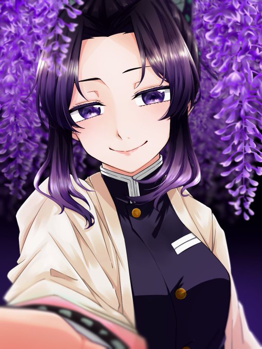 noiさんがTwitterに投稿した胡蝶しのぶ(鬼滅の刃)のイラスト。