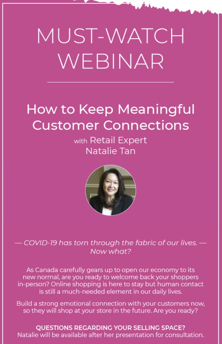 ASIDNYUCE's tweet photo. Some great webinars happening later this afternoon.  Don’t forget to register!

“How to Keep Meaningful Customer Connections with Retail Expert Natalie Tan”
2:00-3:00
https://t.co/lZHbylN92X
#stayinplace #covid19 #webinar #interiordesign #connections #retail https://t.co/7MHxXmwkta