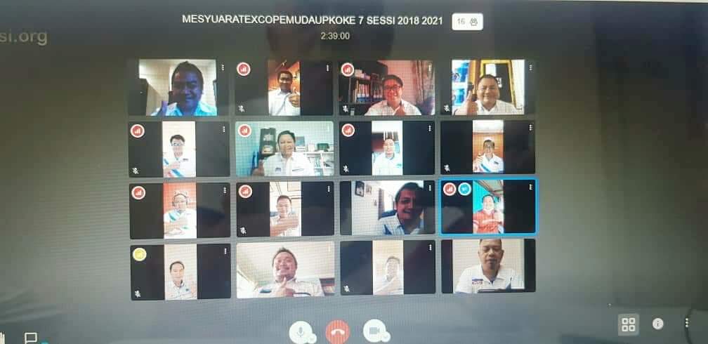 FelixJSaang's tweet photo. Buat pertama kalinya, Exco Pemuda UPKO Pusat mengadakan Mesyuarat Penuh melalui Video Conferencing. Syukur, mesyuarat berjalan lancar. Pelbagai isu penting &amp; kritikal telah dibincangkan. @madiustangau @kennedyjohn2975 @cmoosom @GaitSamsuddin https://t.co/9ERhk1bbWi