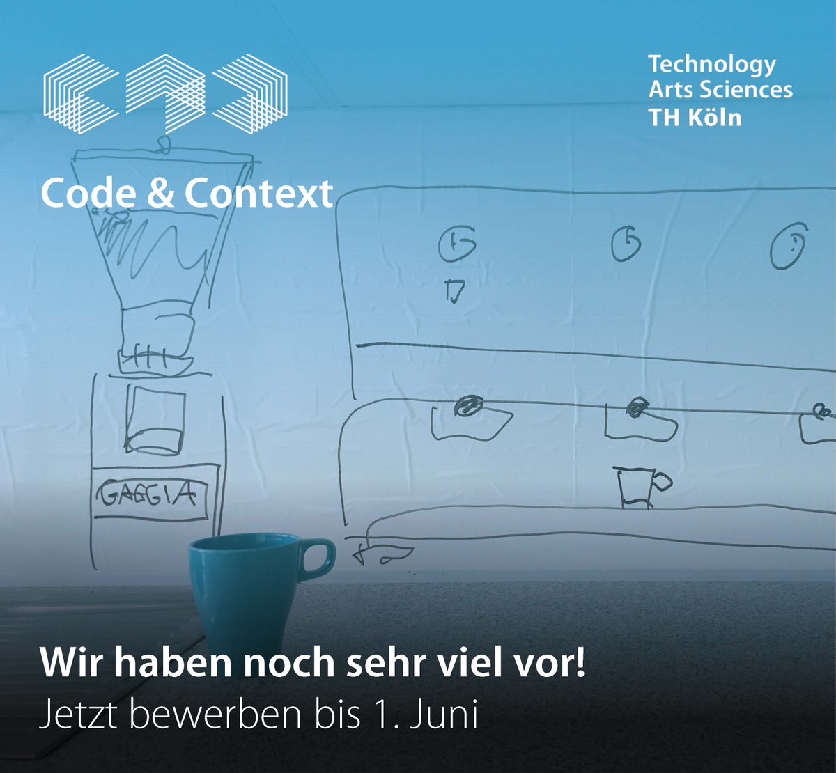 codeandcontext's tweet image. Möchtest du Zukunft mit gestalten? Jetzt bis 1. Juni bewerben bei Code &amp;amp; Context.
#studieren #studierennrw #studierenkoeln #studium #infosession #studium #studieninteressierte #abi #codeandcontext #thkoeln