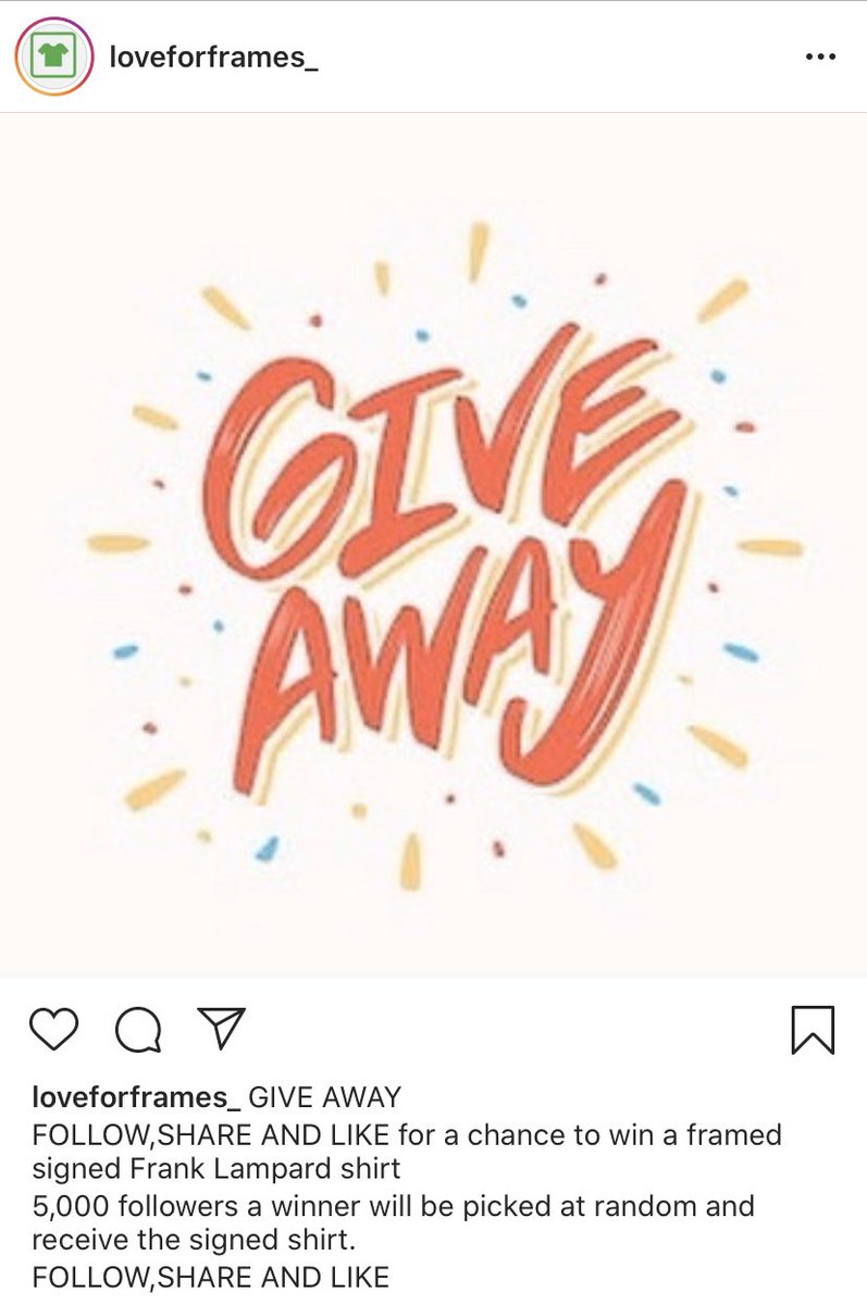 Follow loveForFrames_ with a chance to win a framed signed Frank Lampard Shirt RT