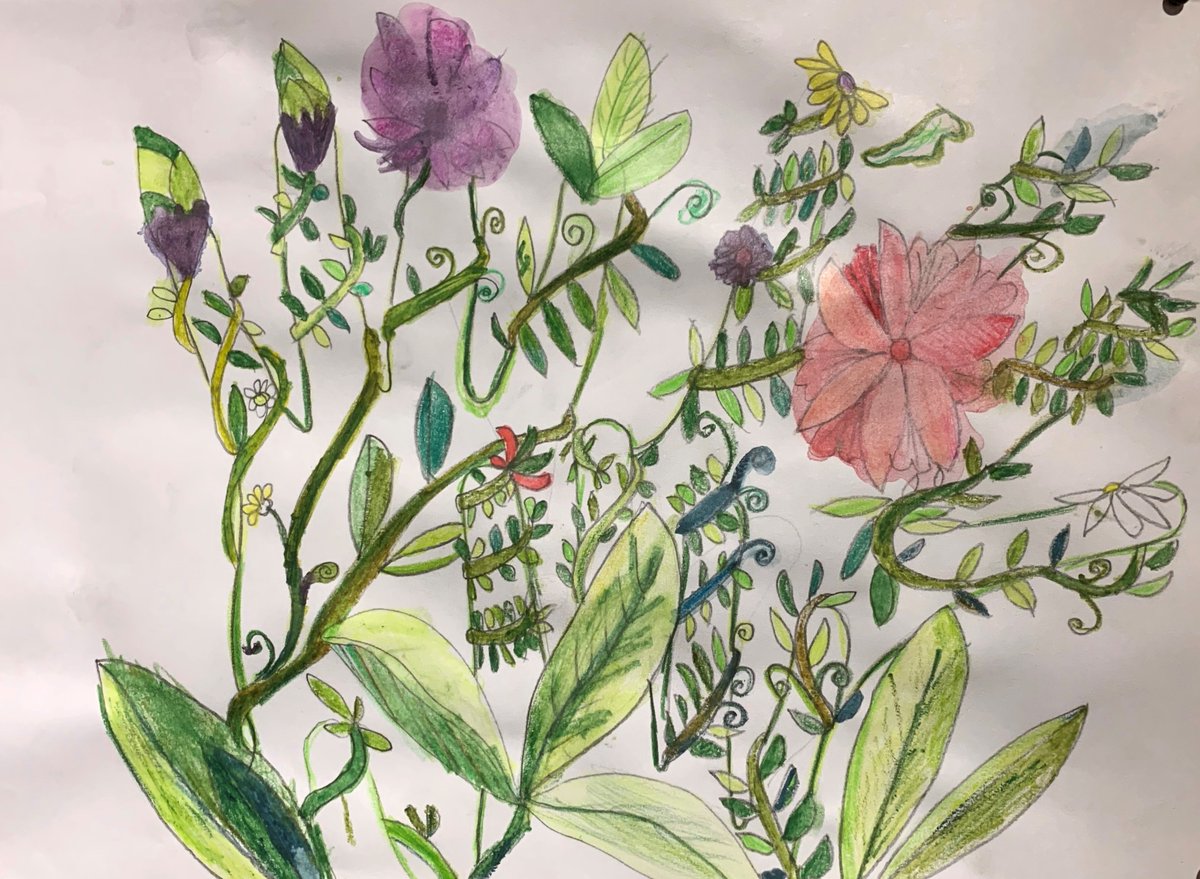 We love this beautiful piece made by one of our participants during some mindful group art in an online ecotherapy session with us🌷🌻🌿Think you or someone you know could benefit from our free online Myplace sessions? Visit our webpage to find out more bit.ly/35FvFym