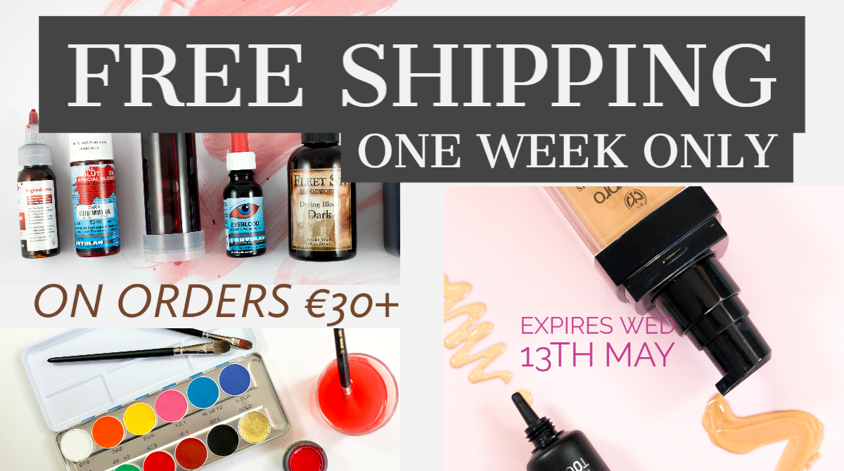 sunauramakeup's tweet photo. Free delivery for all orders on our website, for a whole week, for orders over €30. UK and Ireland delivery via DHL Courier, which means it is tracked and delivered in a couple of days⁠
⁠
Beauty make-up, special effects make-up, brushes and tools, hygiene supplies #shoplocal https://t.co/l07Vh60MNV