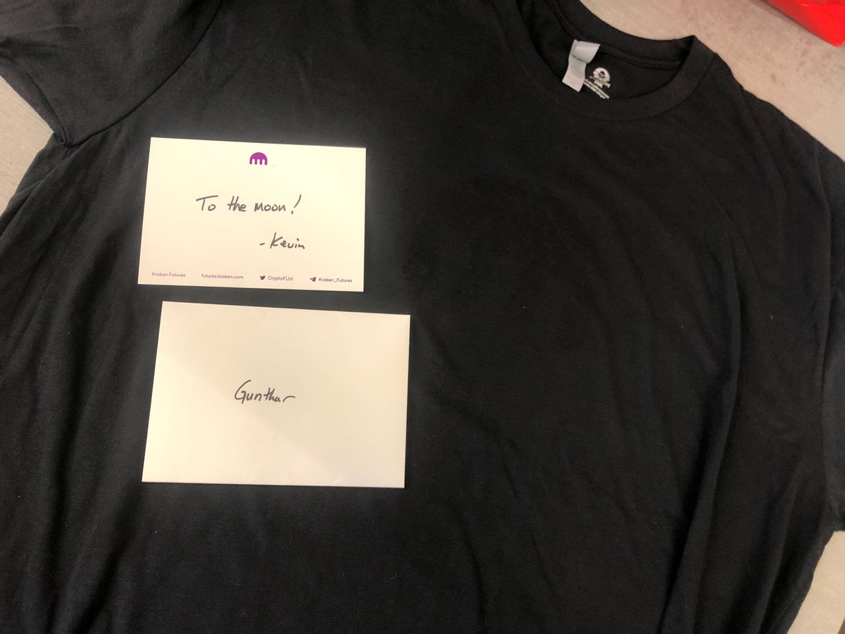 gunthardeniro's tweet image. @kevinhbeardsley i'm taking this as financial advice! 😂 Just received the amazing Kraken T-Shirt thanks you very much guys!!!! Your personal message was a gift in the gift! To the moon!!!!! @CryptoFLtd @krakenfx @Gunbot_Official