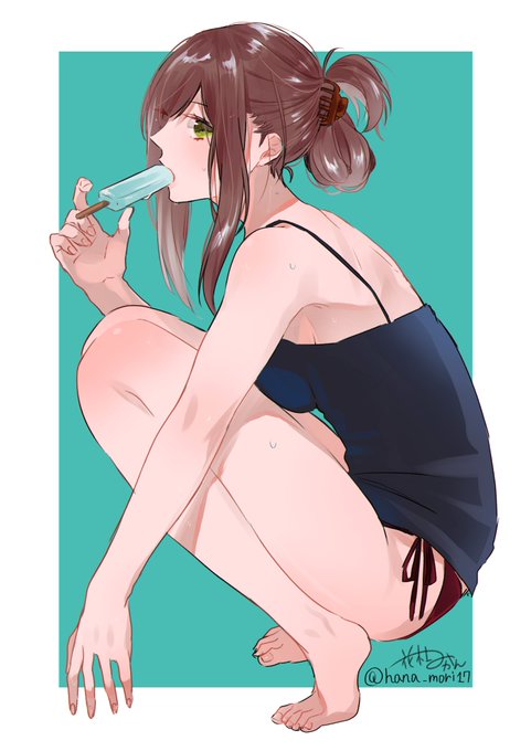 去年の夏に暑中見舞いにしようと描いたけど描いてそのままだったやつ 