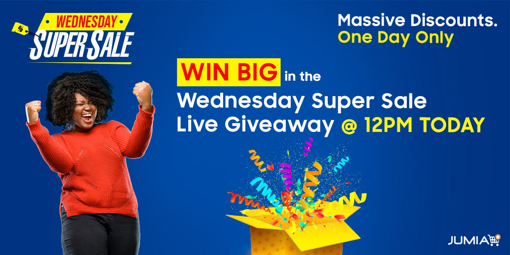 JumiaNigeria's tweet image. Amazing FREE gifts to be won @ 12pm🥳🥳  

To stand a chance, simply :
Like, RT and tell us one item that has been on your wishlist for a loooooong time. Use #WednesdaySuperSale.
GO! bit.ly/2WstjyE
