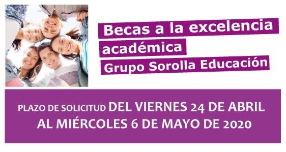 GrupoSorollaEdu's tweet photo. Hoy es el último día para solicitar las Becas a la Excelencia Académica GSE, si el próximo curso quieres estudiar con nosotros infórmate aquí https://t.co/NPvFFFLndG #BecasGSE #JVS #LDSC #LDSE https://t.co/4odXhgpV5p