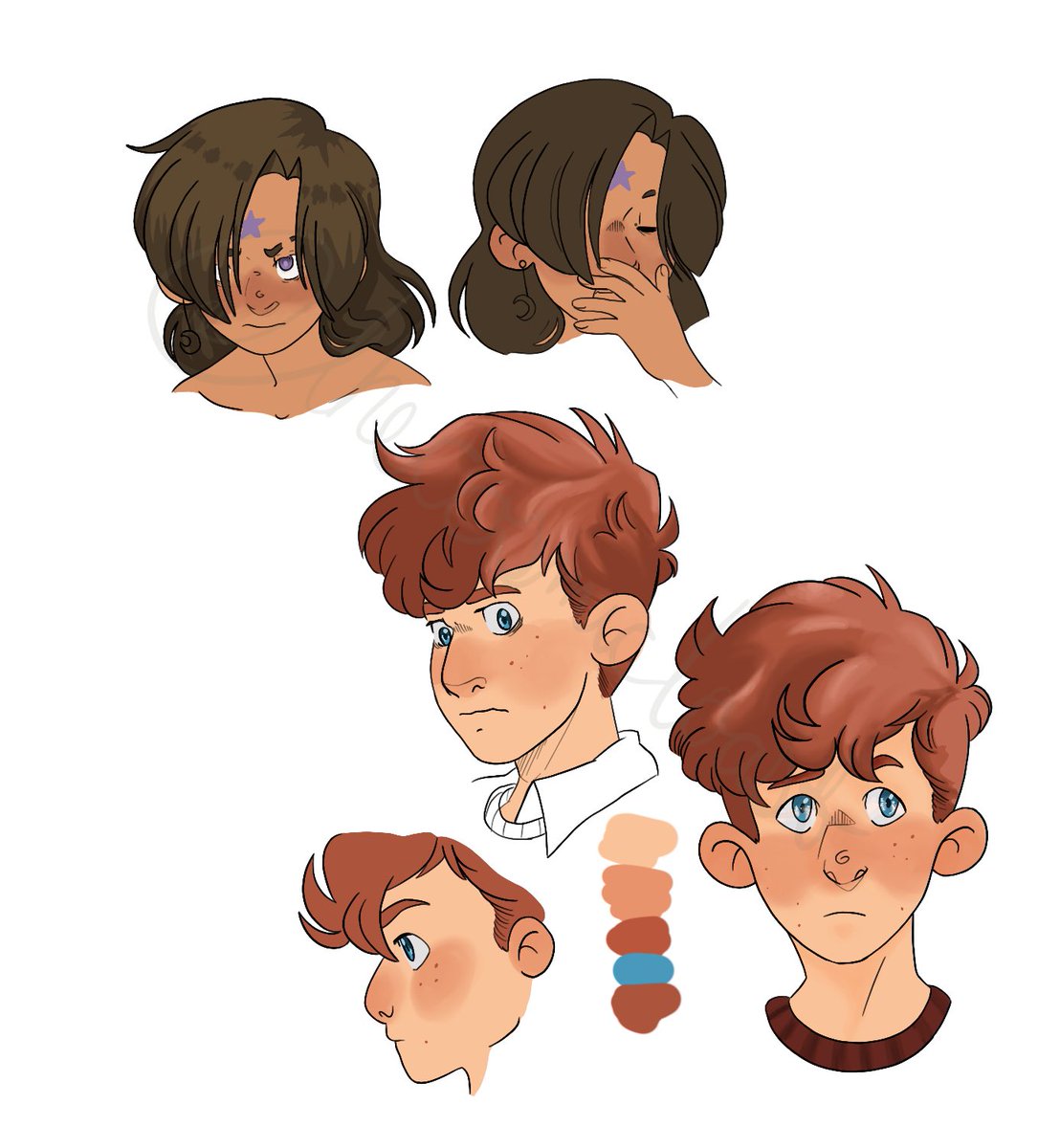 thecosmictoast's tweet photo. Megan and Graham, 2020 design!  My oldest 2 characters <3

#characterdesign #art #originalcharacter #characterart https://t.co/FOzGRh5hLy