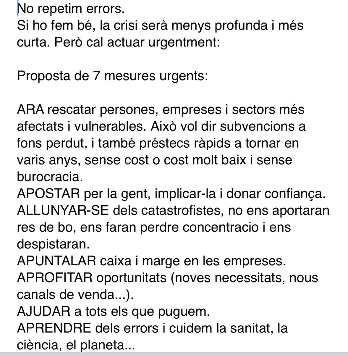oriolamat's tweet photo. 2008: Varis països varen actuar molt ràpid rescatant l’economia amb un pla d’estímuls molt potent i varen recuperar l’activitat econòmica i el nivell d’ocupació en 2010.
Aqui es va perdre temps i l’economia va trigar 8 anys en recuperar l’activitat.
Proposta de 7 Mesures urgents https://t.co/AtoIlRV5bv
