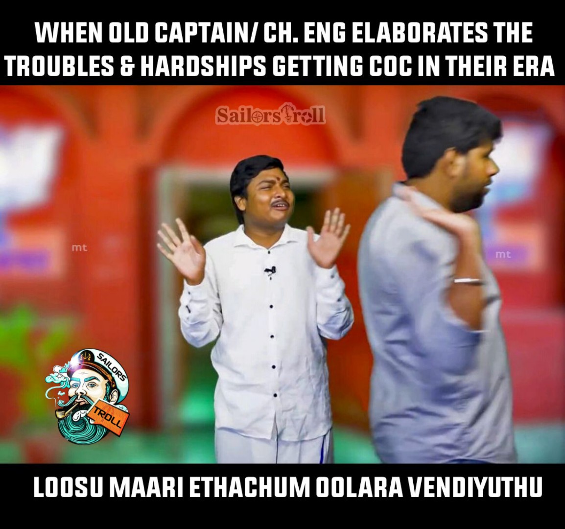 Sailors_troll's tweet photo. Even been in that situation? Comment below. Follow us on FB &amp; Insta @sailors_troll 

#seafarer #captain #chiefengineer #merchantnavy #merchantmarine #marinememes #seaman #lifeatsea #humansatsea #cadet #sealife #shipnseas #sailorstroll #sailorsparithabangal #shipobserver https://t.co/8Co4zAjeyG