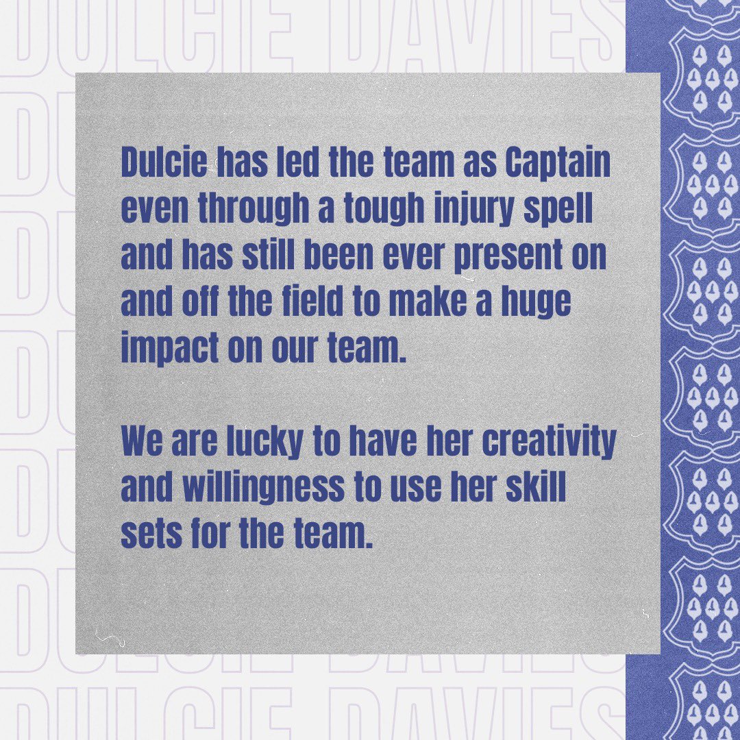 Last of the players deserves a special shoutout our captain <a href="/DulcieDavies/">Dulcie Davies</a> A quality GK who is our rock at the back 👊🏼 unfortunately she has been injured for most of the season but she still has  led the team. Looking forward to having her back next season 🤞 💜<a href="/SevenoaksHC/">SevenoaksHC</a>