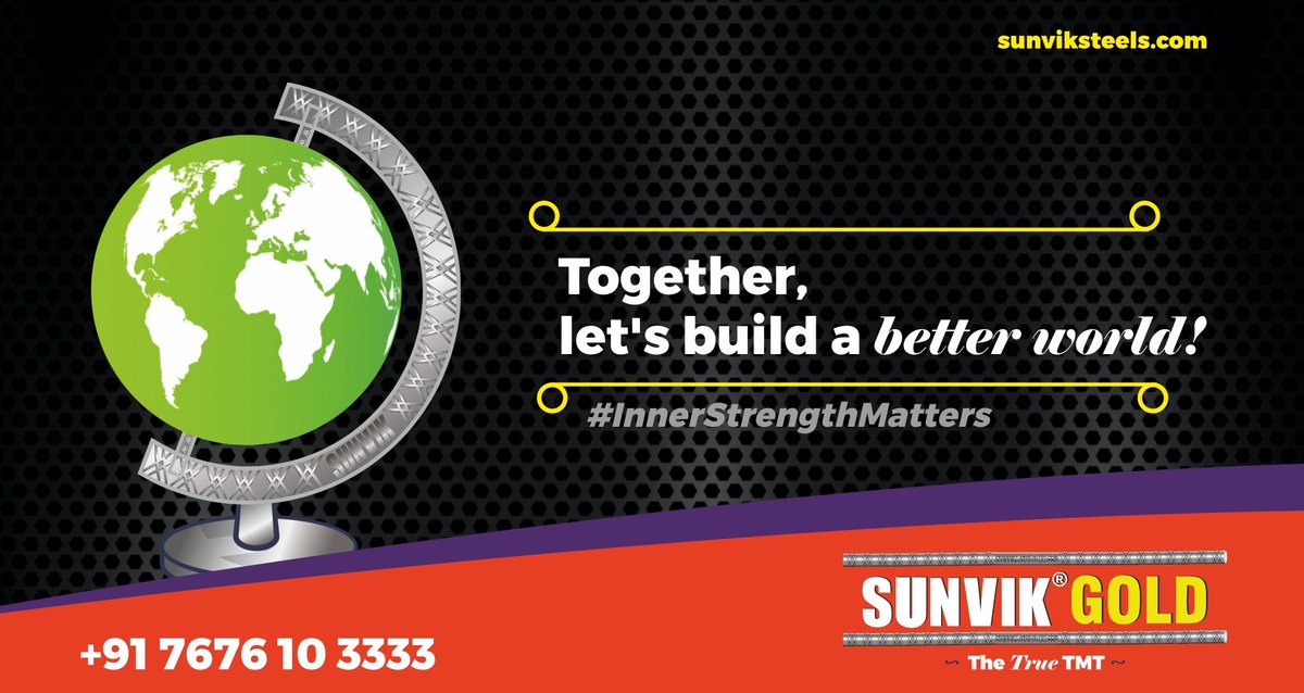 Sunvik_Steels's tweet photo. Together,
Let's #build a better #world!
#innerstrengthmatters #architecture #buildingmaterial #strongsteel #sunviksteels #truetmt #tmtrods #tmtbars #sunvikgold #sunviksteelindstry #steelindustry #steelmaterials #steelforconstruction #construction #constructionmaterials #Bengaluru https://t.co/heInil1CeK