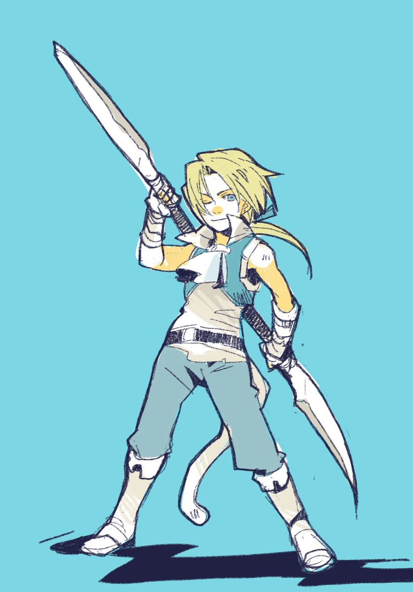 390 Twitterissa 突然ですが Ffで1番男前な主人公はジタンだと思ってます 両手持ちのモーションすき Ff9 ジタン