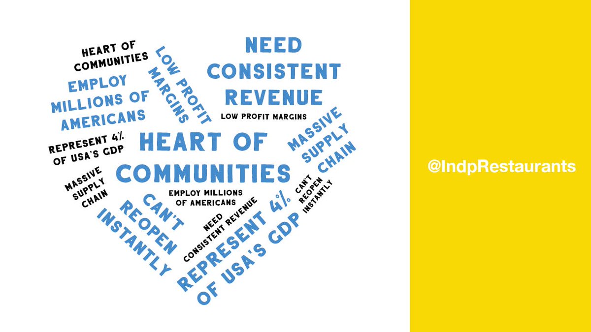 You can help #SaveRestaurants by emailing Congress — it only takes a minute. Join me in demanding they create a restaurant stabilization fund to help independent restaurants get through this crisis. #SaveRestaurants
saverestaurants.com/take-action