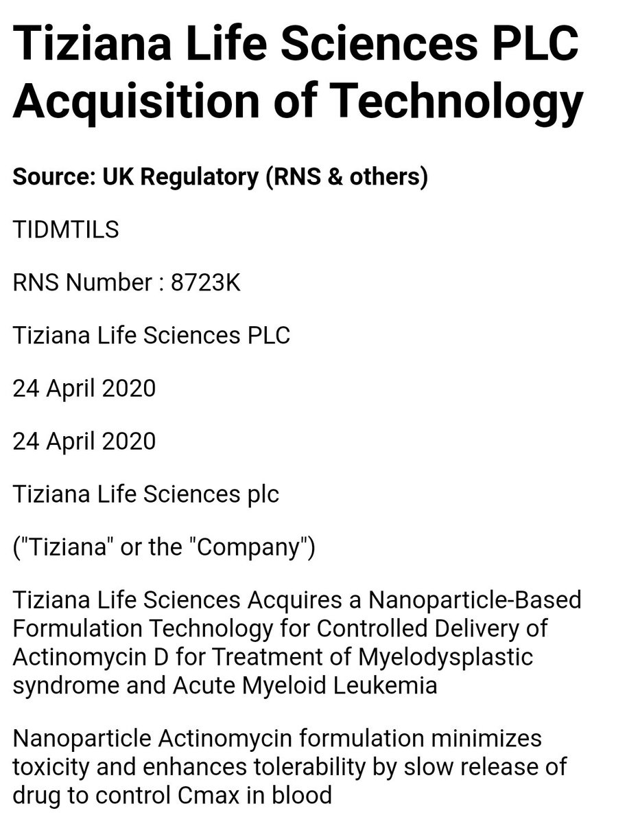  #TILS  $TLSA - IL-6 & Covid-19:Study launched into TILS fully human IL-6 inhibitor in relieving covid symptoms.Patent filed on unique inhaler delivery system. Recent acquisition of IP with Covid applications. Covid put TILS on the map, however,,,,,Cont.