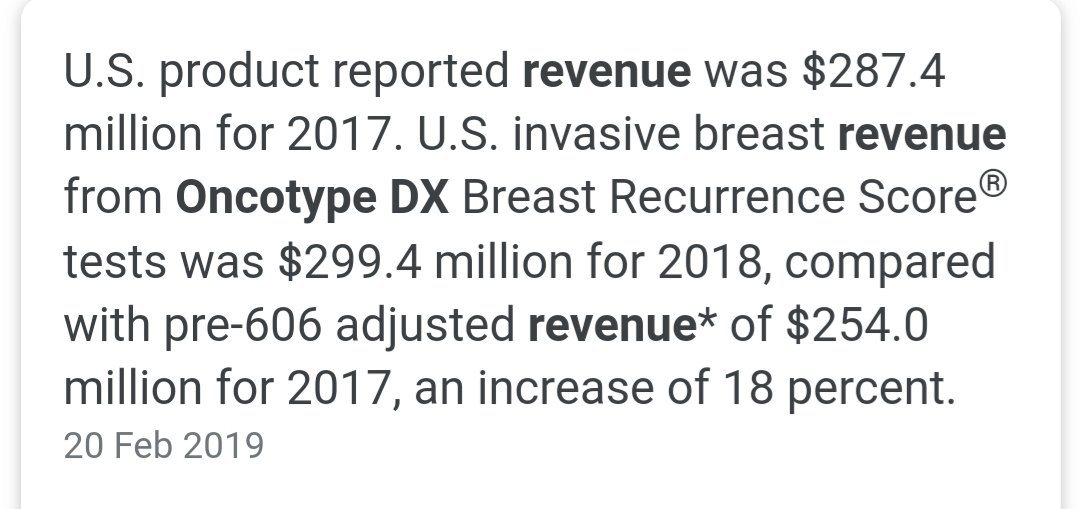  #TILS  $TLSA - what's it worth?TILS will be addressing a $4.64 billion market. Genomic had the best assay which generated $300M PA revenues. It was bought out by EXACT Nov19 for $2.8B. Work out TILS P/E on $300M PA or the SP on a takeover. PS. this tech is close to market