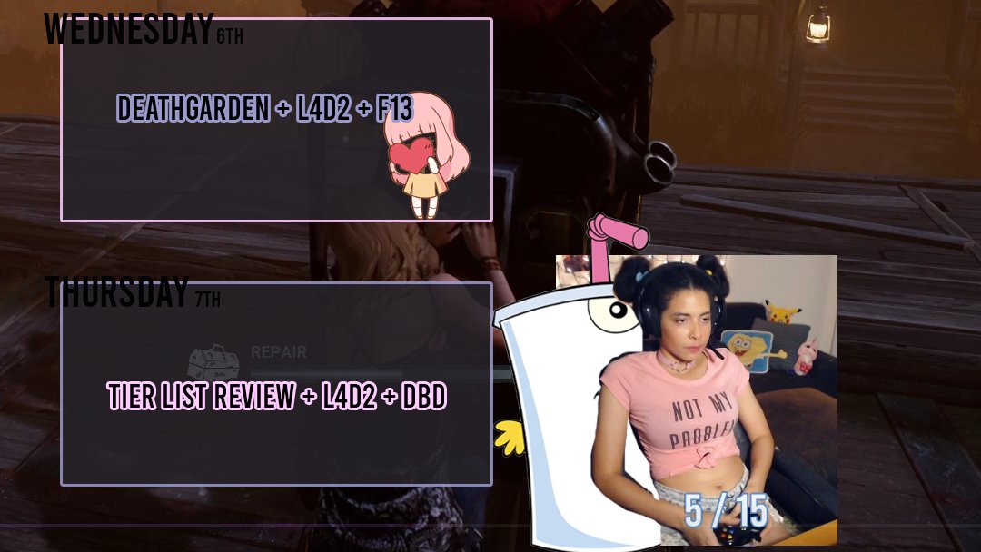 Goddess1Gamer's tweet image. #StreamSchedule #StreamUpdate

Don&apos;t miss: twitch.tv/Lord_Percocet

#Deathgarden #L4D2 #F13theGame #DBDstreamer 

tags:
#twitchstreamer #twitchdbd #twitchgirls #girlstreamer #blackstreamers #blackgamers #girlgames #memer #justchattingstream #tierlist