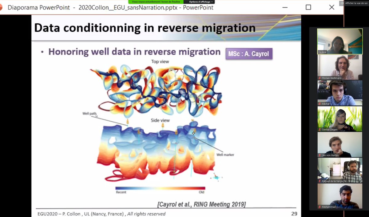 Pauline Collon presents her invited talk at #shareEGU20. Part 1: #Meandering #channel reverse migration honoring observations.