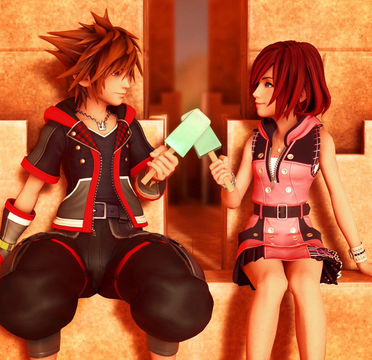 Sora and kairi in bed naked.