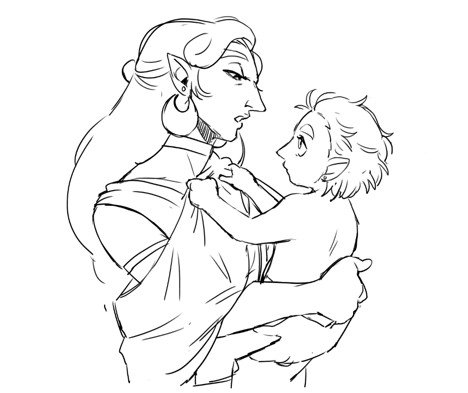 watery_day's tweet photo. au: ganon is reincarnated again and urbosa adopts him to keep him out of trouble https://t.co/NGHJVVvmgr