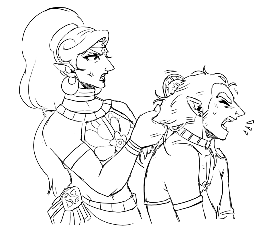 watery_day's tweet photo. au: ganon is reincarnated again and urbosa adopts him to keep him out of trouble https://t.co/NGHJVVvmgr