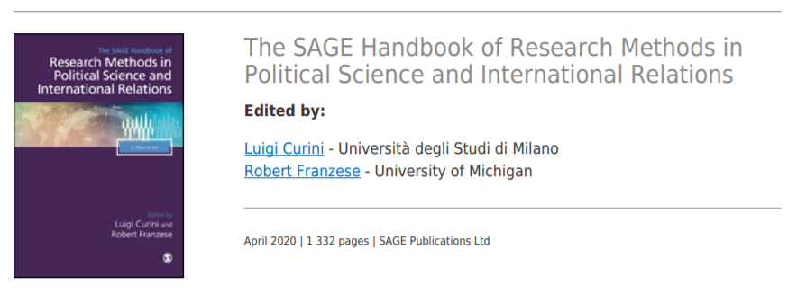 Ita_PolSc_Rev's tweet photo. ๐ก Interested in Research #Methods in Political Science & International Relations?
Have a look at this great #HandBook edited by @Curini & Robert Franzese ๐๐
Chapters from a terrific list of #methodologists ๐๐๐
@SAGECQPolitics
โคต๏ธโคต๏ธโคต๏ธ
https://t.co/Y7zb2Qg0Cj https://t.co/dnmmC7p7yU