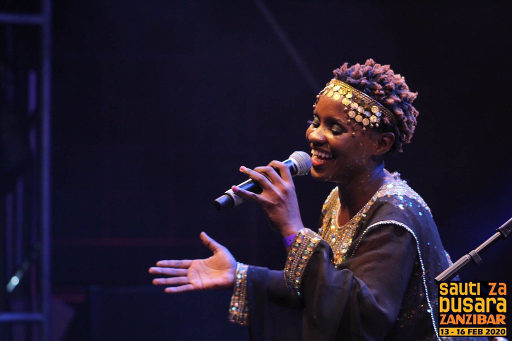 sautizabusara's tweet photo. “Thank you @sautizabusara for supporting Zanzibar Music, culture, this is critical platform which open our international doors, we went to #Morocco #Nigeria #Reunion and few days ago in #Sudan” said Siti Amina a lead singer of @sitiandtheband #SzB2020 https://t.co/EwVgOPFomE