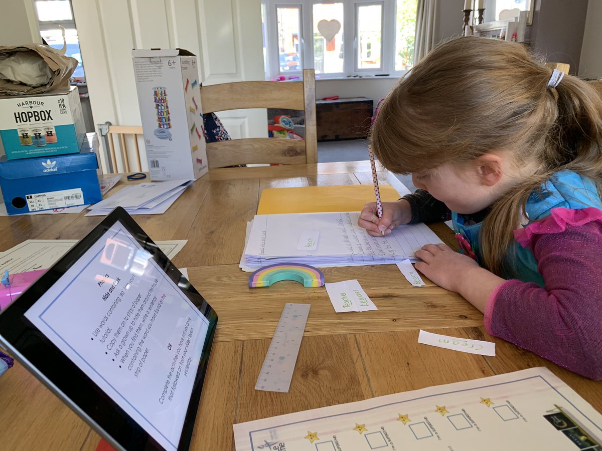 robert_heritage's tweet photo. Highlights of yesterday’s home learning included Mr Ince’s maths lesson and phonics hide &amp; seek @CHPSYR1 @corbs85 https://t.co/1cpK68i1CR