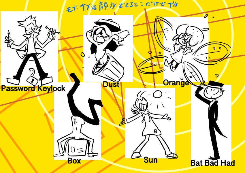 #創作Ward
ちょっと個性豊かな普通の高校生たちの日常。
10分くらいのカートゥーンアニメ。
OPに、その回に登場するキャラが紹介される。
というイメージ。
(ちなみにこの回は?)(なにも考えてません。)
