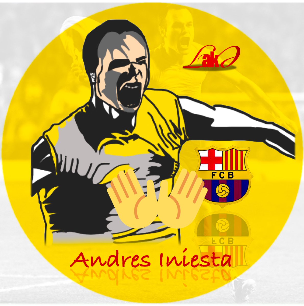 Take Ballon Football Pa Twitter アンドレス イニエスタ バルセロナ イニエスタのデジタルイラストで作ったアイコン欲しい方いたらあげます アンドレス イニエスタ バルセロナ サッカーアイコン