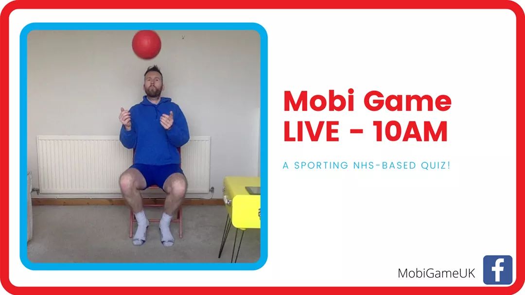 MobiGameUK's tweet photo. We are back this morning at 10am on our Facebook page with a #live #chairbased #mobility session. Some fun, gentle exercises with a ball.  Grab one and join in at https://t.co/o9qrozHK8Z https://t.co/pvrbDg9GzF