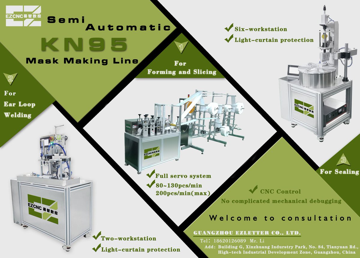 Munira_EZletter's tweet image. Semi auto KN95 mask making machine.
Top quality and good service. The fastest output speed can reach 200pcs/min.
We gain customer's trust through quality.
#kn95mask #kn95 #maskmakingmachine #masks #kn95facemask #ezletter