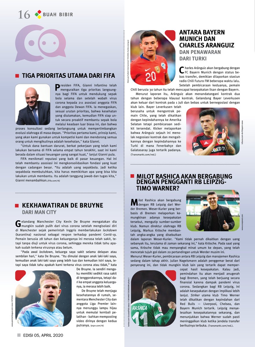 youngsoccerind's tweet photo. Pada tajuk Buah Bibir Tabloid Young Soccer Indonesia edisi kali ini akan mengupas informasi dan topik terkini yang terjadi di dunia persepakbolaan dunia atau mancanegara. Simak info selengkapnya di 
https://t.co/DOWWw3rleT https://t.co/MHjN3uqXcZ