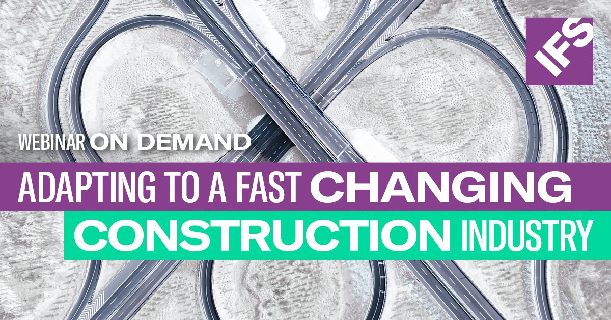 ProjectExpert's tweet photo. Facing disruption in the #construction industry? This on-demand webinar shows how @IFS can help you address these challenges. #ERP #offsite #modular #BIM #FM #Servicemanagement #digital

Watch here. 👉 https://t.co/FC2vwtfQfi 
#BuildForSuccess https://t.co/MyHSep55DT