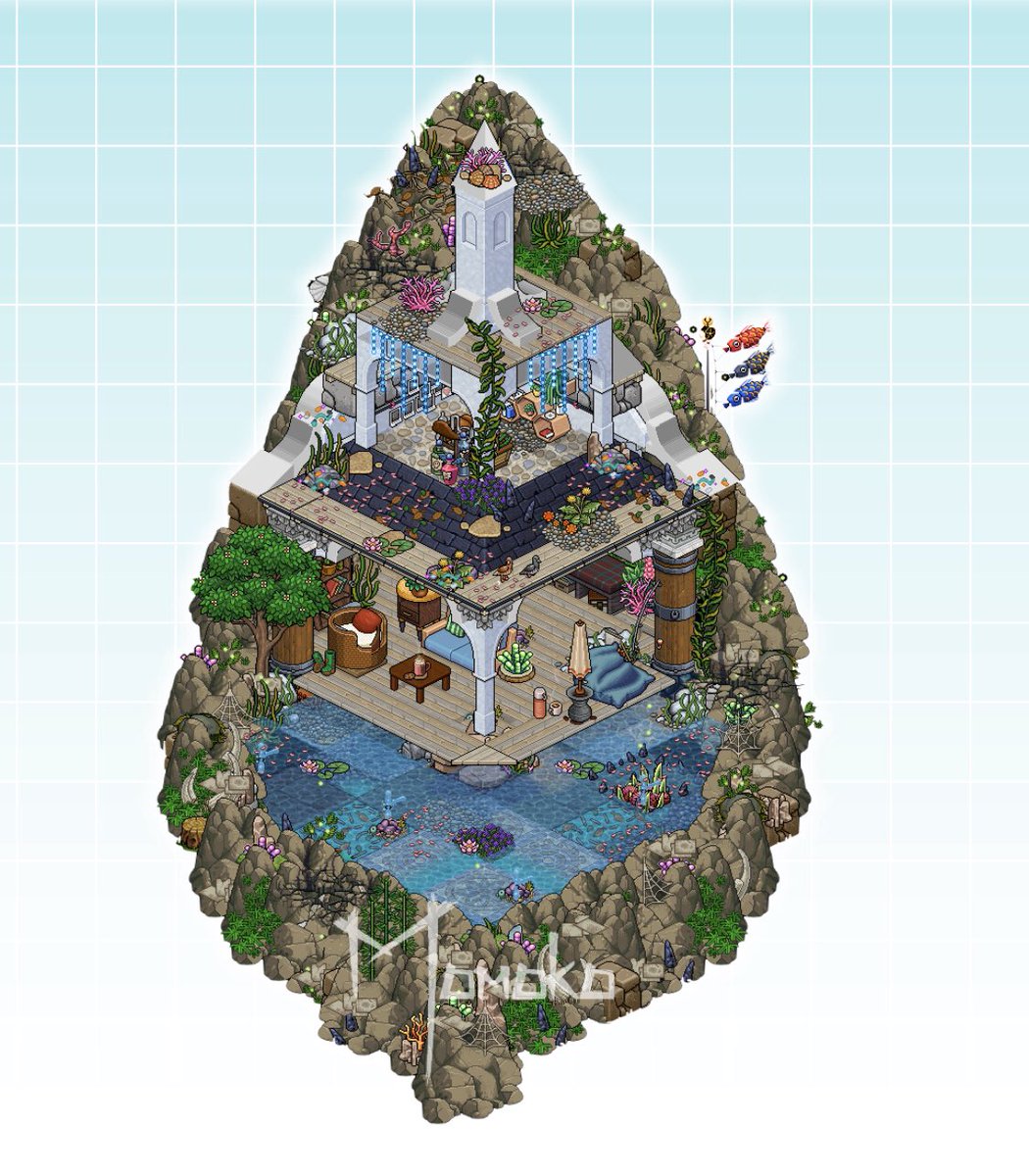 Un petit build pour bien commencer la journée ;) 🌊
#HabboAlpha 

#Momoko