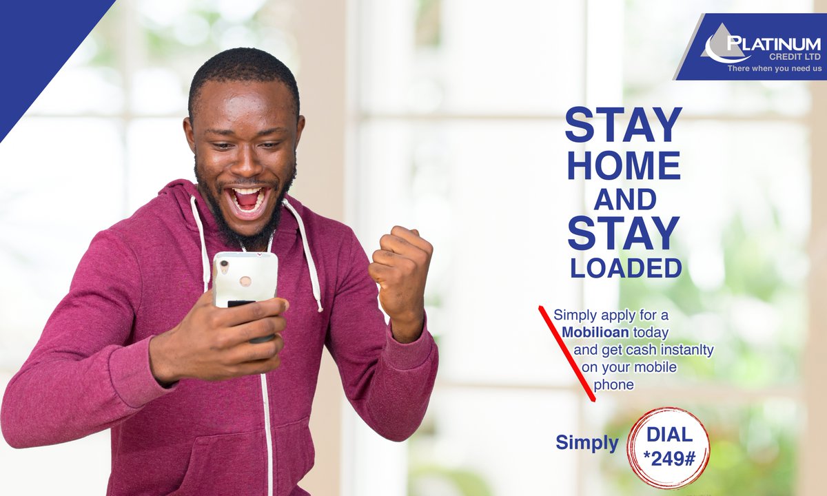 pcl_uganda's tweet image. Wondering how you are going to survive during this extended lockdown?
We have just the solution, Simply dial *249# on your mobile phone and get a Mobiloan instantly.
#StayHome
#StayLoaded