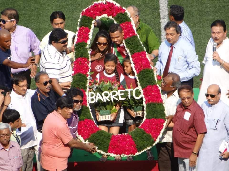birati_mariners's tweet photo. 8yrs ago he played his last match in Green &amp; Maroon Jersey. 
Miss you #JRB10 Jose Ramirez Barreto @JRB10_Official 💚❤️ আমাদের সবুজ তোতা 💚❤️🙏 জয় মোহনবাগান https://t.co/ZhpujI6NJH