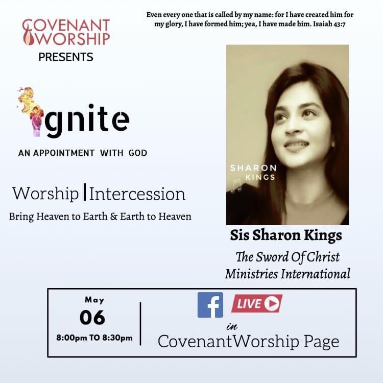 SharonKingSam's tweet photo. Amazing Worship “Declaration of Life &amp; Peace” ❤️Multilingual #SharonKings featuring @ Covenant Worship #CovenantWorship #live
LIVE 🔴 TODAY AT 8 PM IST #InItTogether https://t.co/dvYrqkslp5