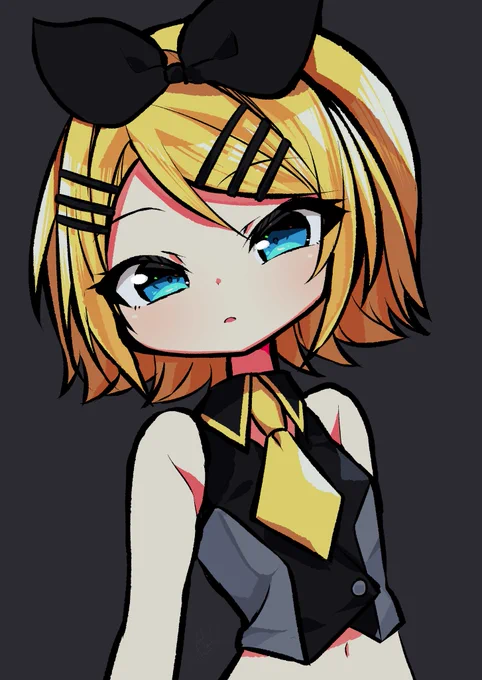 ツリ目リンちゃん好きすぎてまた描いてしまった✍️? 