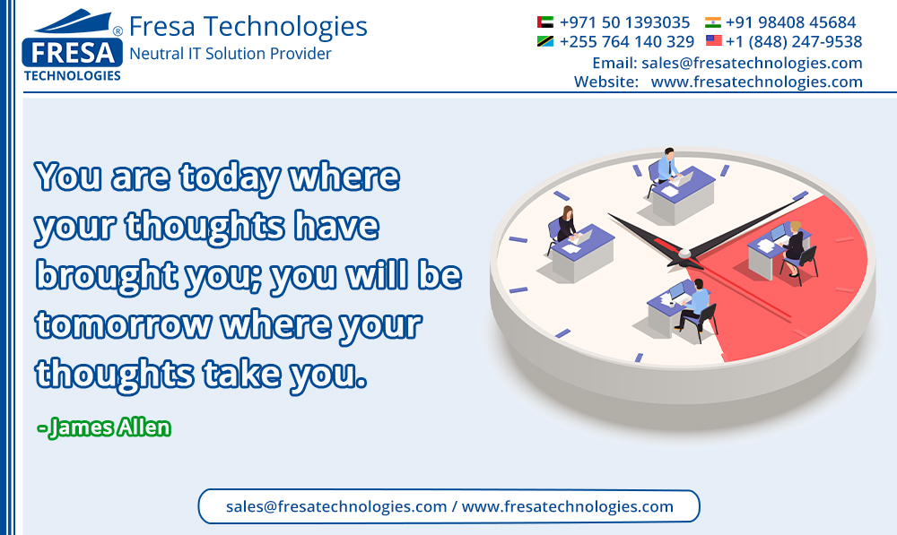 fresatechnology's tweet photo. You are today where your thoughts have brought you; you will be tomorrow where your thoughts take you.

-James Allen

#fresa_technologies
#fresa
#Lead_management
#Best_Freight_forwarding_software_in_India https://t.co/kEO9noRmyx