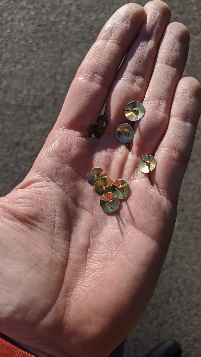 RPcyclists's tweet photo. Several reports of a large amount of nails / tacks being place on the Outer Circle in an attack on cyclists. Almost certainly a response to the un-necessary negative press we have been subject to recently. @MPSRoyal_Parks @RossLydall @HamandHigh @theroyalparks @NewJournal https://t.co/hbX8vhB0dz