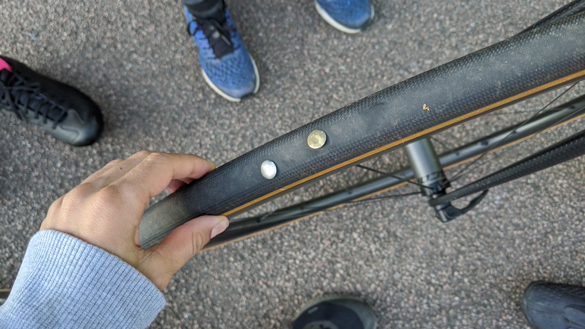 RPcyclists's tweet photo. Several reports of a large amount of nails / tacks being place on the Outer Circle in an attack on cyclists. Almost certainly a response to the un-necessary negative press we have been subject to recently. @MPSRoyal_Parks @RossLydall @HamandHigh @theroyalparks @NewJournal https://t.co/hbX8vhB0dz