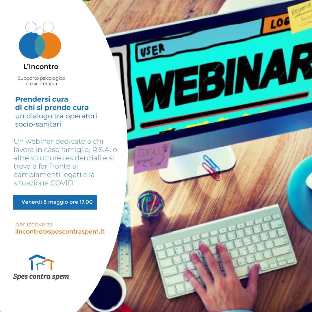 Webinar "Prendersi cura di chi si prende cura".
La d.ssa Chiaralisa Falco, una delle psicologhe de "L'Incontro" ci racconta quanto emerso nell'incontro di aprile e gli spunti di riflessione nati dalla condivisione👉🏠 bit.ly/3dfhzGi prossimo appuntamento 8 maggio