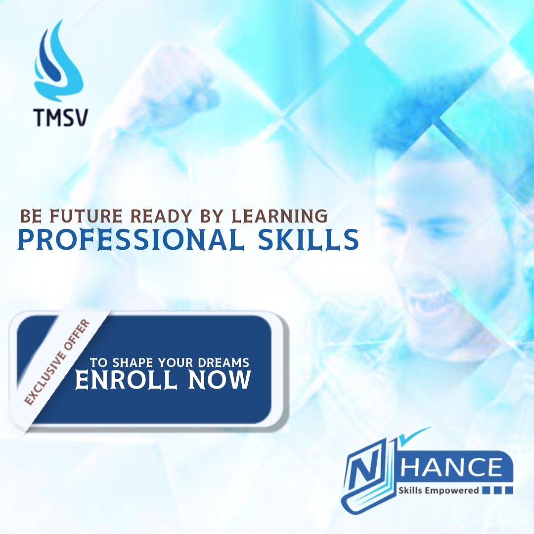 LtdTmsv's tweet photo. Enhance your skills to the next level, be the best version of yourself by #upgrading your skills. Take up the NHance course to get individual certificate as per modules.#onlinecourses #certificatecourses #EducationintheTimeofCOVID #COVID19India #learningfromhome #selfpacelearning https://t.co/ofVxkyAWzB